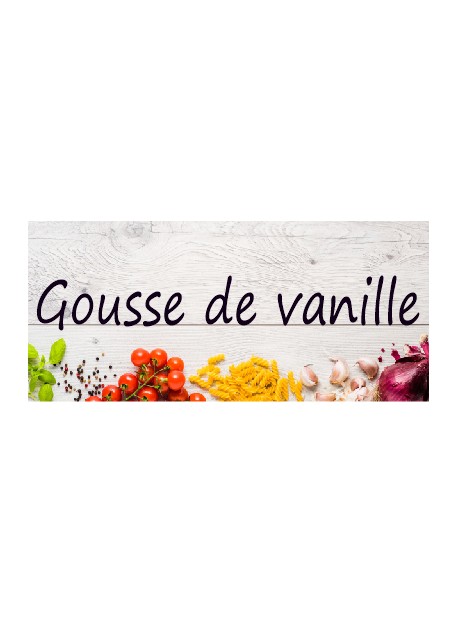 Étiquette Gousse de vanille pots et bocaux