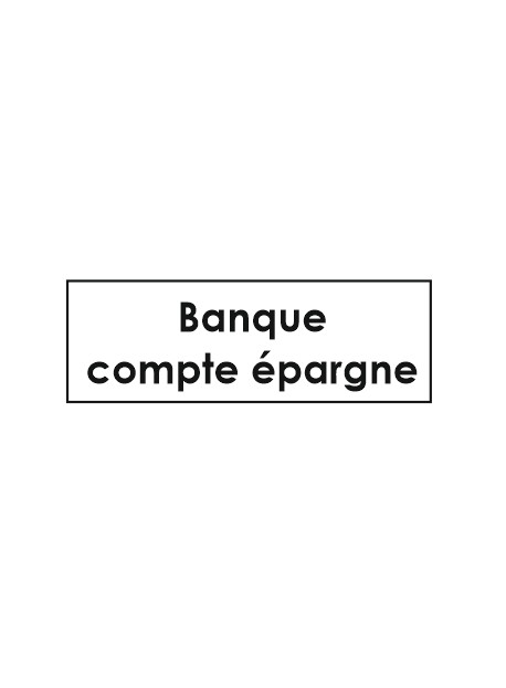 Sticker banque compte épargne classement administratif