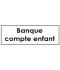 Sticker compte banque enfant classement administratif