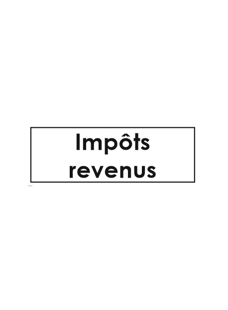 Sticker impôts revenu classement administratif