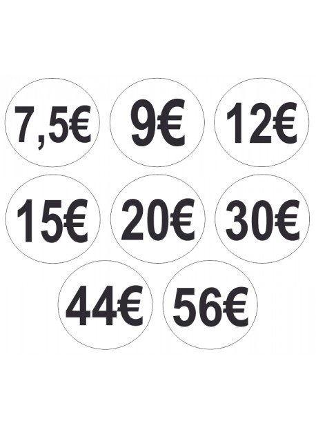 Planche étquette prix personnalisé