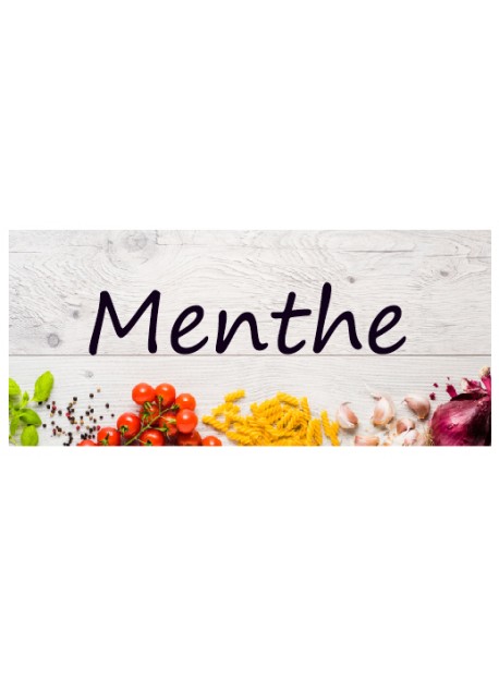 Étiquette Menthe pots et bocaux