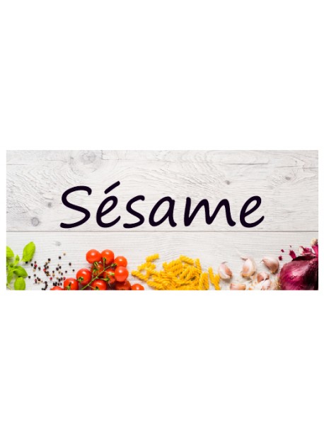 Étiquette Sésame pots et bocaux