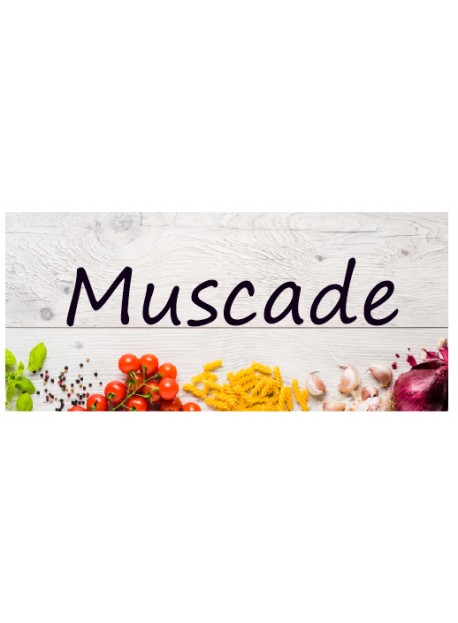 Étiquette Muscade pots et bocaux
