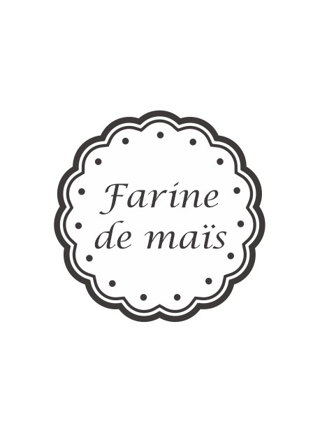 Étiquette Farine de maïs pots et bocaux