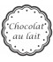 Étiquette Chocolat au lait pots et bocaux