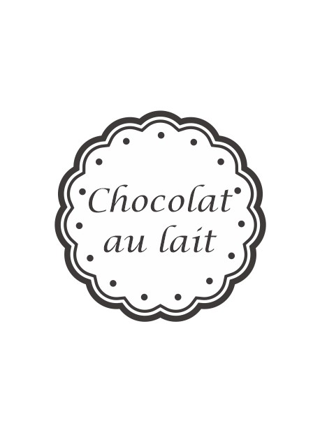 Étiquette Chocolat au lait pots et bocaux