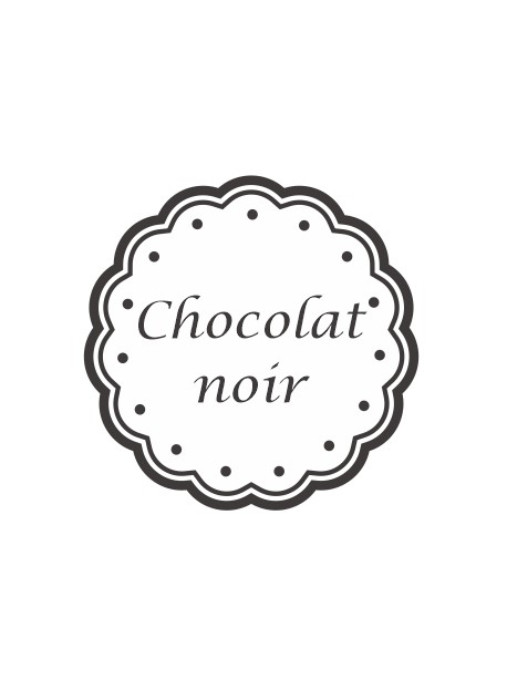 Étiquette Chocolat noir pots et bocaux