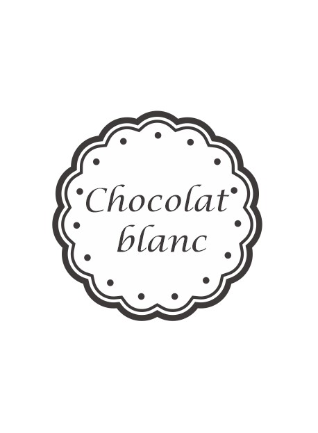 Étiquette Chocolat blanc pots et bocaux