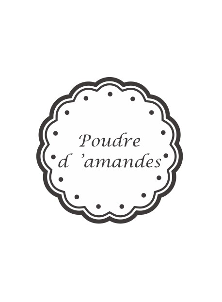 Étiquette Poudre d'amande pots et bocaux