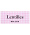 Étiquette autocollante Lentilles conserve
