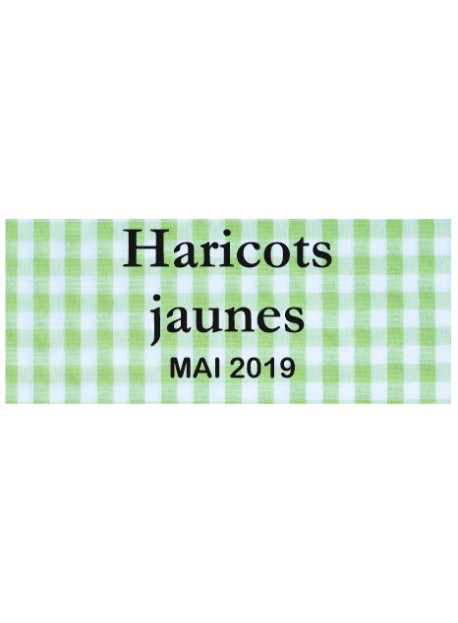 Étiquette autocollante Haricots jaunes conserve