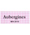Étiquette autocollante Aubergine conserve