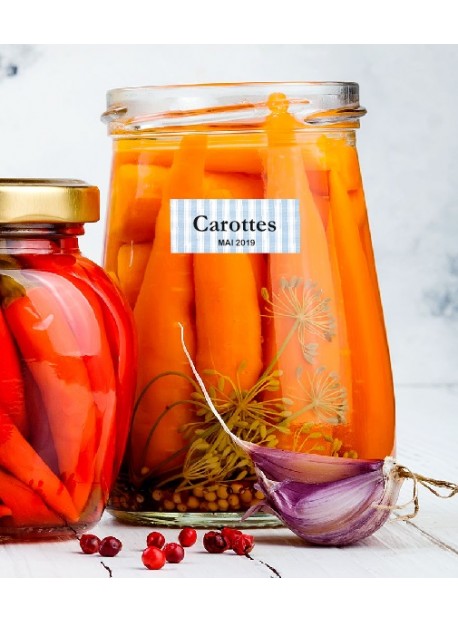 Étiquette autocollante Carottes conserve