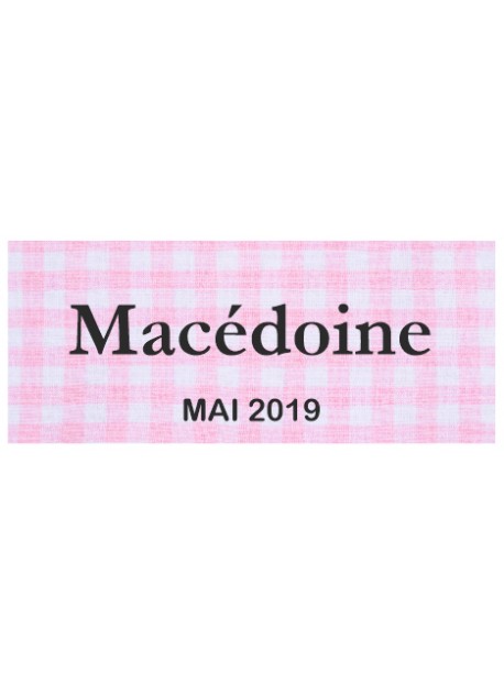 Étiquette autocollante Macédoine conserve