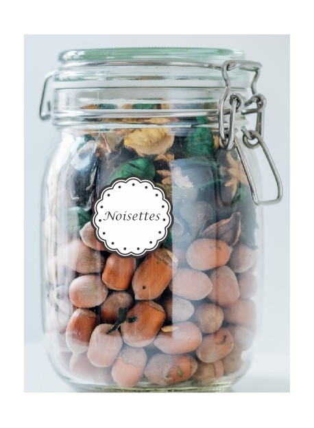 Étiquette Noisettes pots et bocaux