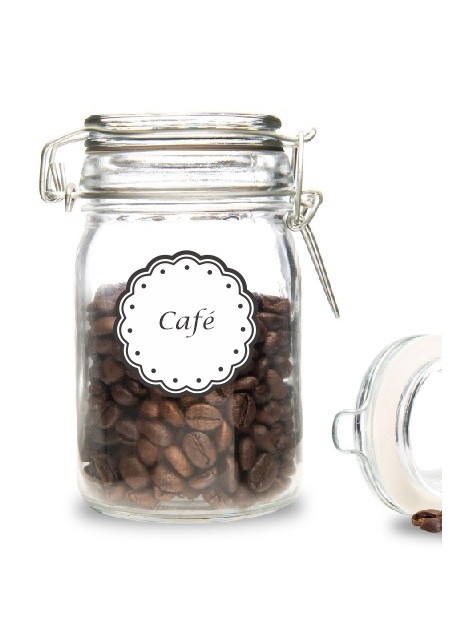 Étiquette Café pots et bocaux