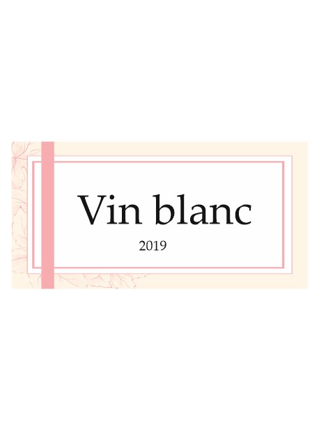 Étiquette bouteille vin blanc