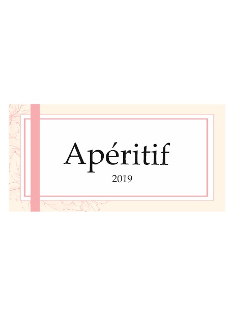 Étiquette bouteille d'apéritif