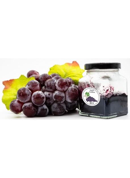 Étiquette Raisin pot et bocal en verre