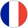 Autocollant Drapeau France rond