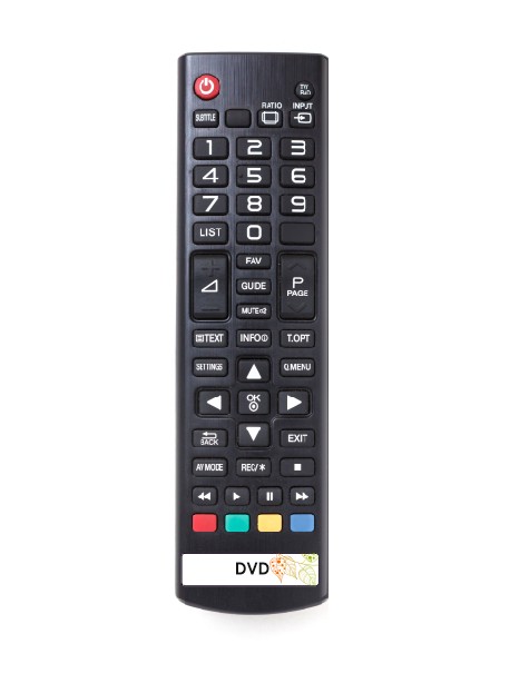 Étiquette télécommande lecteur DVD