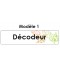 Étiquette télécommande décodeur TV