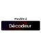 Étiquette télécommande décodeur TV