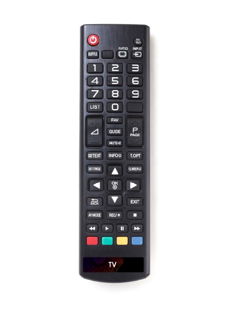 Étiquette TV télécommande