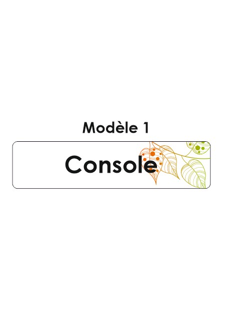 Étiquette télécommande console