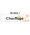 Étiquette  télécommande chauffage