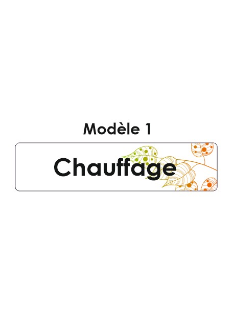 Étiquette  télécommande chauffage