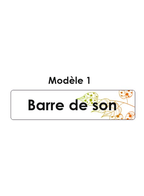 Étiquette télécommande Barre de son