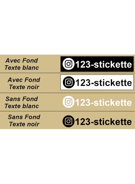 Étiquette logo instagram personnalisée