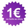 Étiquette prix violet