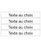 Étiquette texte personnalisé