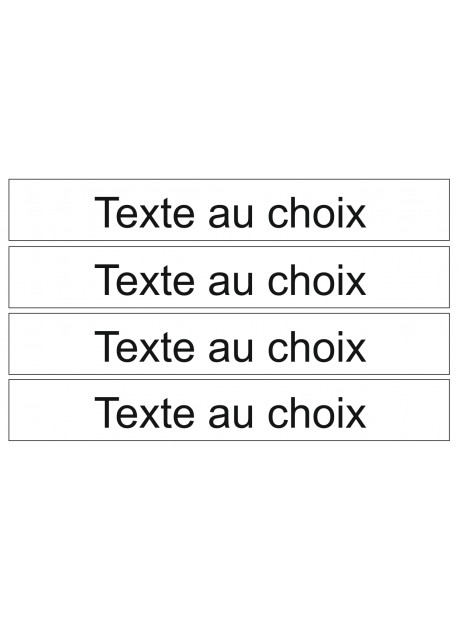Étiquette texte personnalisé