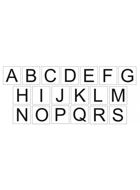 Étiquette lettres alphabet série A à S