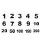 Étiquette autocollant numéro objet
