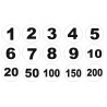 Étiquette autocollant numéro objet