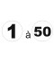 Étiquette numéro 1 à 50