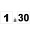 Étiquette numéro 1 à 30