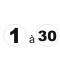 Étiquette numéro 1 à 30