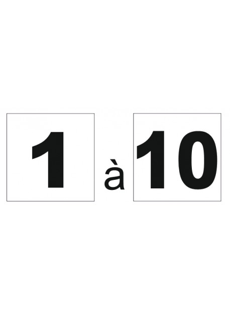 Étiquette numéro 1 à 10