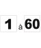Étiquette numéro 1 à 60