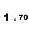 Étiquette numéro 1 à 70