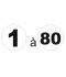 Étiquette numéro 1 à 80