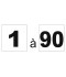 Étiquette numéro 1 à 90