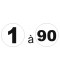Étiquette numéro 1 à 90