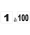 Étiquette numéro 1 à 100